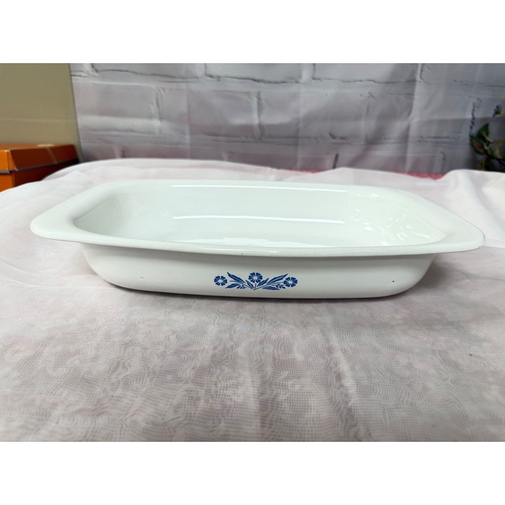 Vintage Corning Ware Cornflower Blue P-4-B 10 Inch Roaster Pan Baking Dish